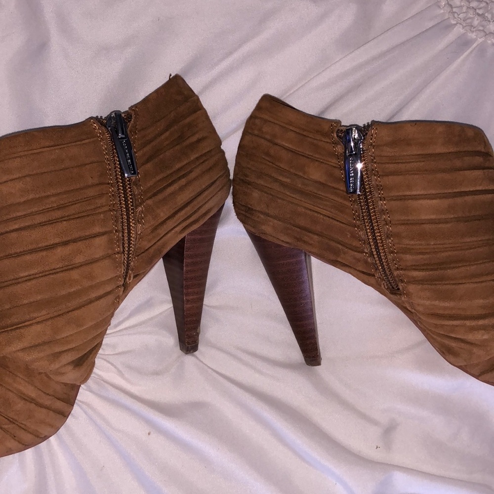 Vince Camuto Suede Open Toe Anara Peep Toe Booties - image 4